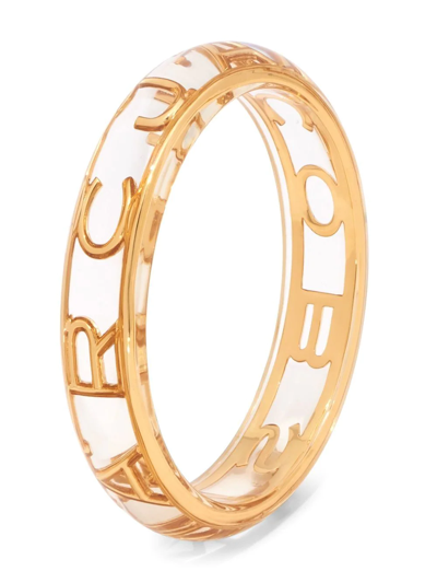 Shop Marc Jacobs The Logo Bangle In Gold