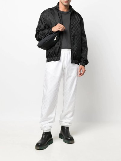 Misbhv Monogram-print Zip-up Sports Jacket In Black