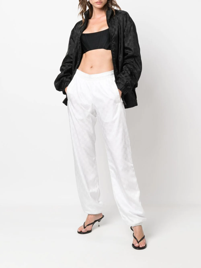 Misbhv Monogram-print Zip-up Sports Jacket In Black