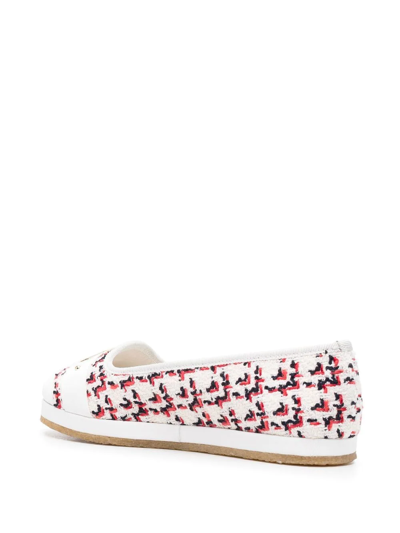 Ferragamo Kacy Woven Espadrilles In White