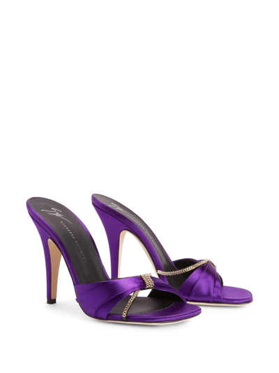 Shop Giuseppe Zanotti Symonne 105mm Sandals In Purple