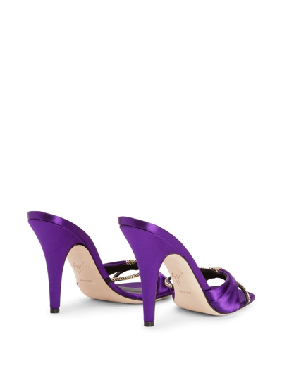 Shop Giuseppe Zanotti Symonne 105mm Sandals In Purple