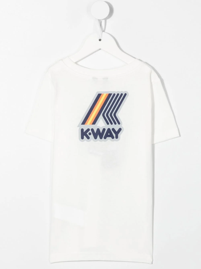 Shop K-way Logo Print T-shirt In White