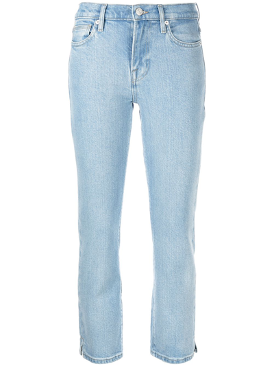 Shop Frame Le High Straight Jeans In Blue