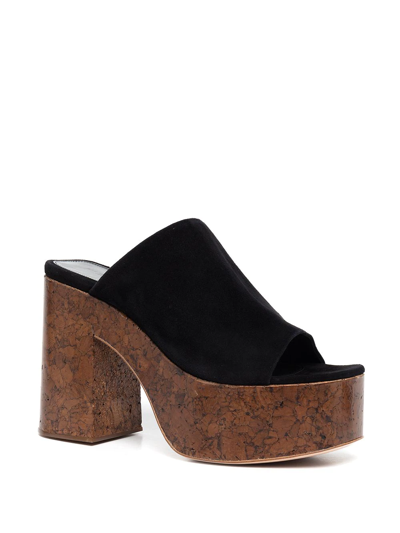 Haus Of Honey Block Heel 130mm Mules In Black