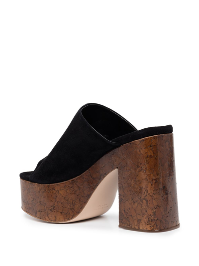 Haus Of Honey Block Heel 130mm Mules In Black