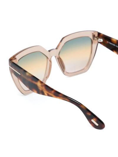 Shop Tom Ford Phoebe Oversized-frame Sunglasses In Brown
