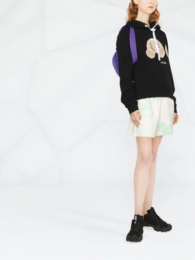 Palm Angels Black Bear Hoodie In Black