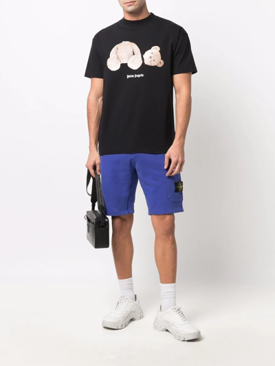 Palm Angels Broken Bear Graphic T-shirt In Black