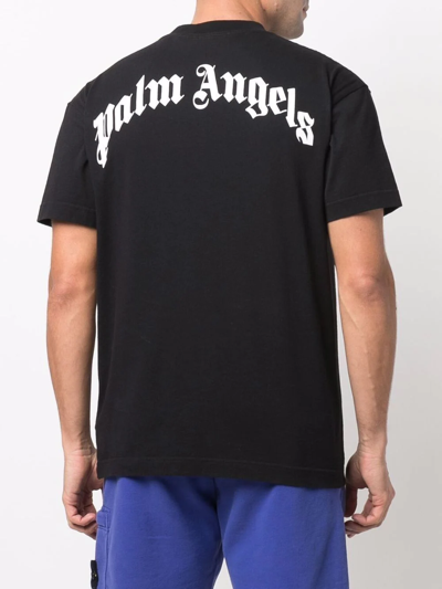 Palm Angels Broken Bear Graphic T-shirt In Black