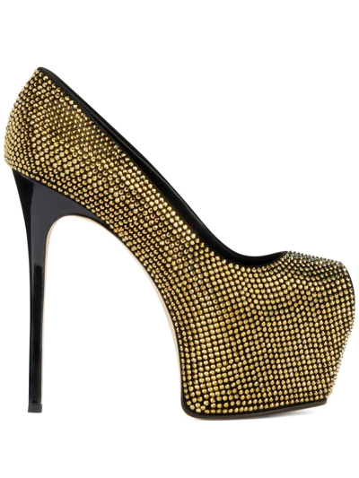 Shop Giuseppe Zanotti Liza Crystal-embellished 150mm Pumps In Black