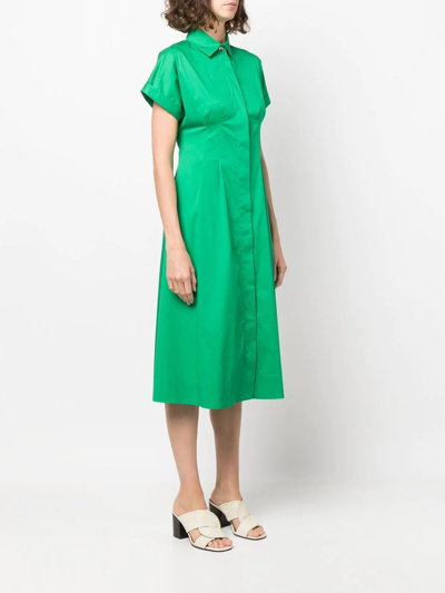 Shop Blanca Vita Artemisia Shirt Dress In Green