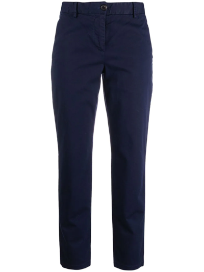 Ps By Paul Smith Cropped Chino Trousers In Blue