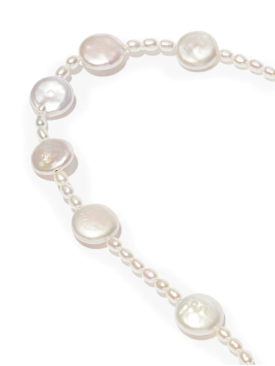A SINNER IN PEARLS PEARL FLAT BEAD NECKLACE 