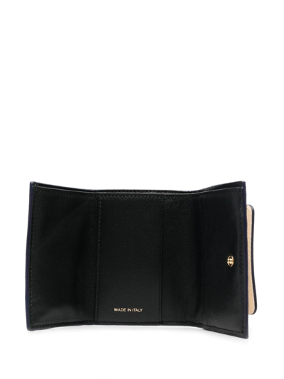 Shop Marni Tri-fold Leather Wallet In Neutrals