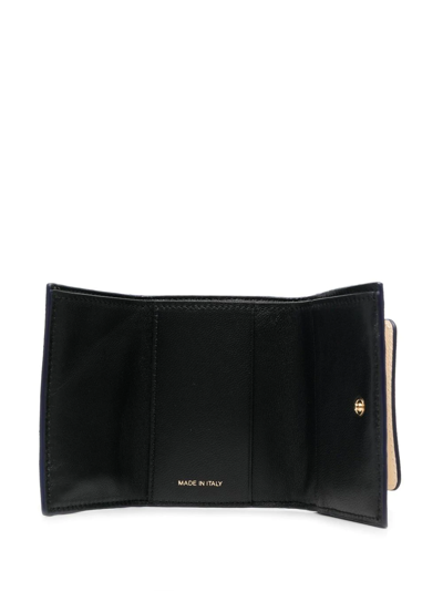 Marni Tri-fold Leather Wallet In Neutrals