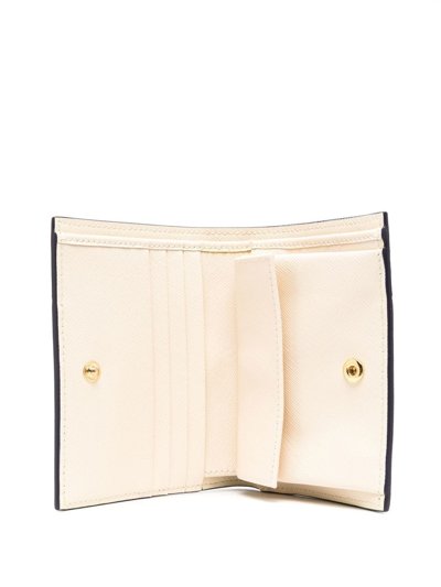 Shop Marni Leather Bi-fold Wallet In Neutrals