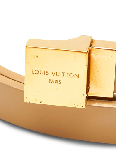 Pre-owned Louis Vuitton  Inventeur Buckle Belt In Brown