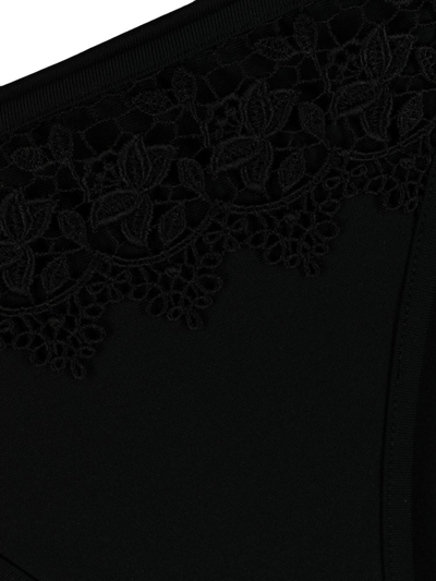 Charo Ruiz Laia Guipure-lace-trimmed Bikini Briefs In Black