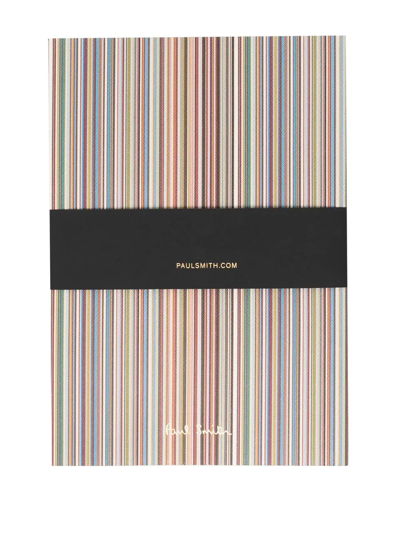 Paul Smith Signature Stripe Notebook In Neutrals