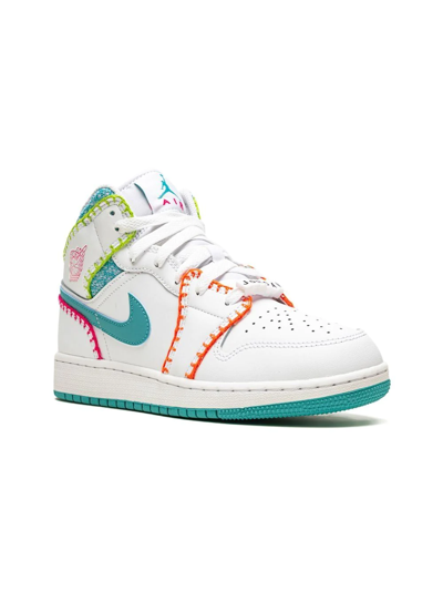 Shop Jordan 1 Mid "multi Knit" Sneakers In White