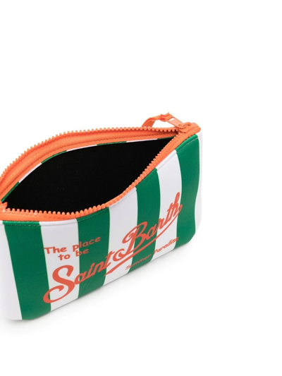 Mc2 Saint Barth Aline Striped Clutch Bag In Green