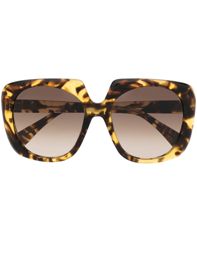 Shop Max Mara Oversized-frame Sunglasses In Brown