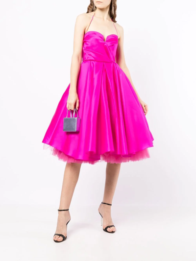 Shop Anouki Silk Bandeau Dress In Pink
