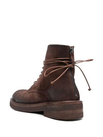 Shop Marsèll Ankle Lace-up Fastening Boots In Brown