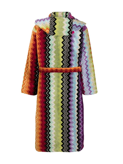Missoni Villarica Zigzag Print Robe In Orange
