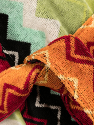 Missoni Villarica Zigzag Print Robe In Orange