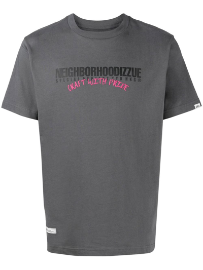 Shop Izzue Logo-print T-shirt In Grey