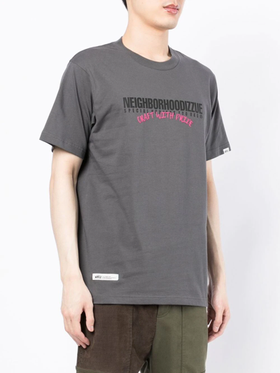 Shop Izzue Logo-print T-shirt In Grey