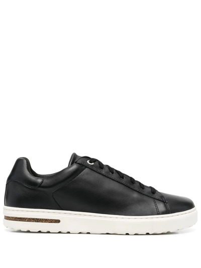 Shop Birkenstock Lace-up Leather Sneakers In Black