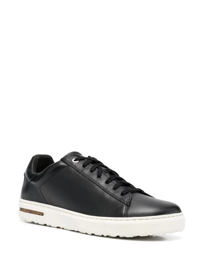 Shop Birkenstock Lace-up Leather Sneakers In Black
