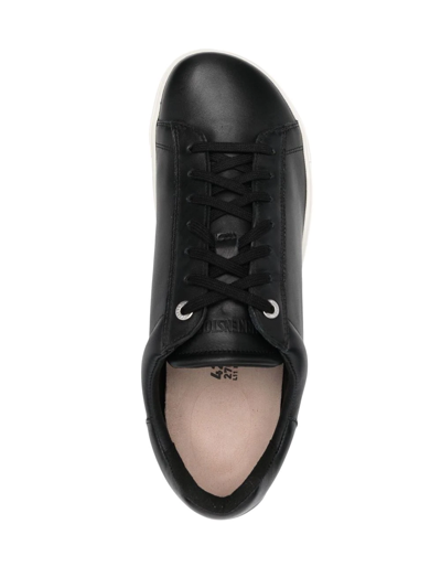 Birkenstock Natural Leather Bend Low Sneaker In Black In Black