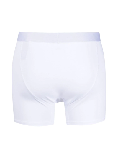 Shop Vetements Logo-waist Boxer Pants In White