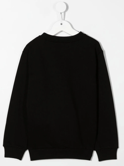 Balmain Logo-print Cotton Sweatshirt In Black