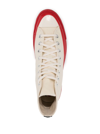 Shop Comme Des Garçons Play X Converse High-top Sneakers In Neutrals