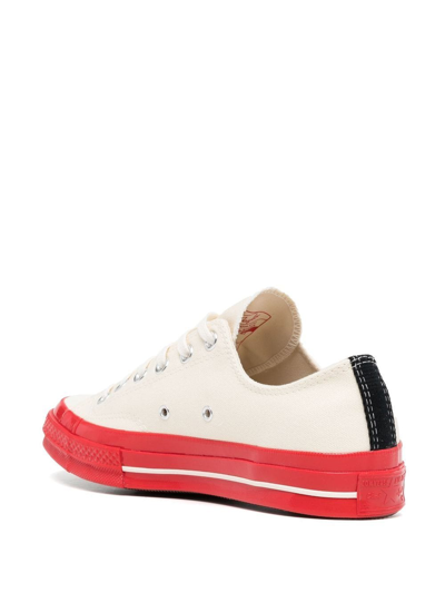 Shop Comme Des Garçons Play X Converse Low-top Sneakers In Neutrals