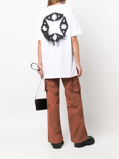 Shop Alyx Logo Crew-neck T-shirt In White