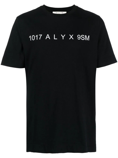 Shop Alyx Logo Crew-neck T-shirt In Black