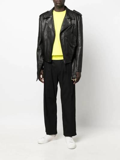 Loewe Biker Jacket In Black Leather In Black