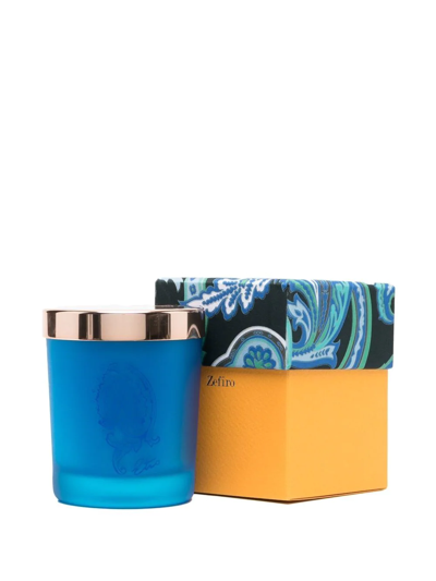 Shop Etro Home Zefiro Scented Candle In Blue