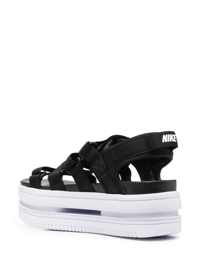 Nike Icon Classic Platform Sandals In Black