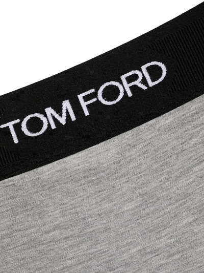Tom Ford Gray Modal Signature Thong In Grey