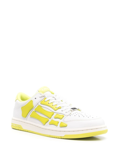 Shop Amiri Skel Logo Low-top Sneakers In White