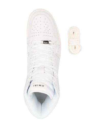 Shop Amiri Skel Hi-top Sneakers In White