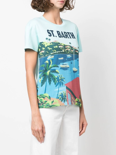 Shop Mc2 Saint Barth Graphic Print T-shirt In Blue