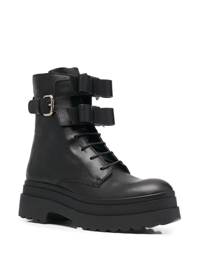 Redv Bow-detail Platform Boots In Black